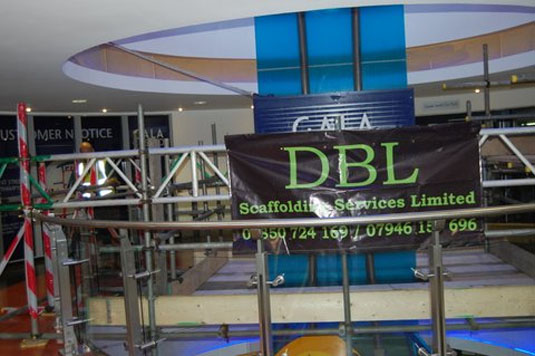 Cantilever Scaffolding inside Gala casino