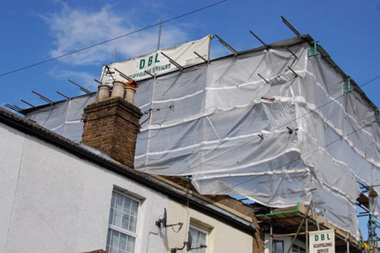 Temporary roof for bed and breakfast